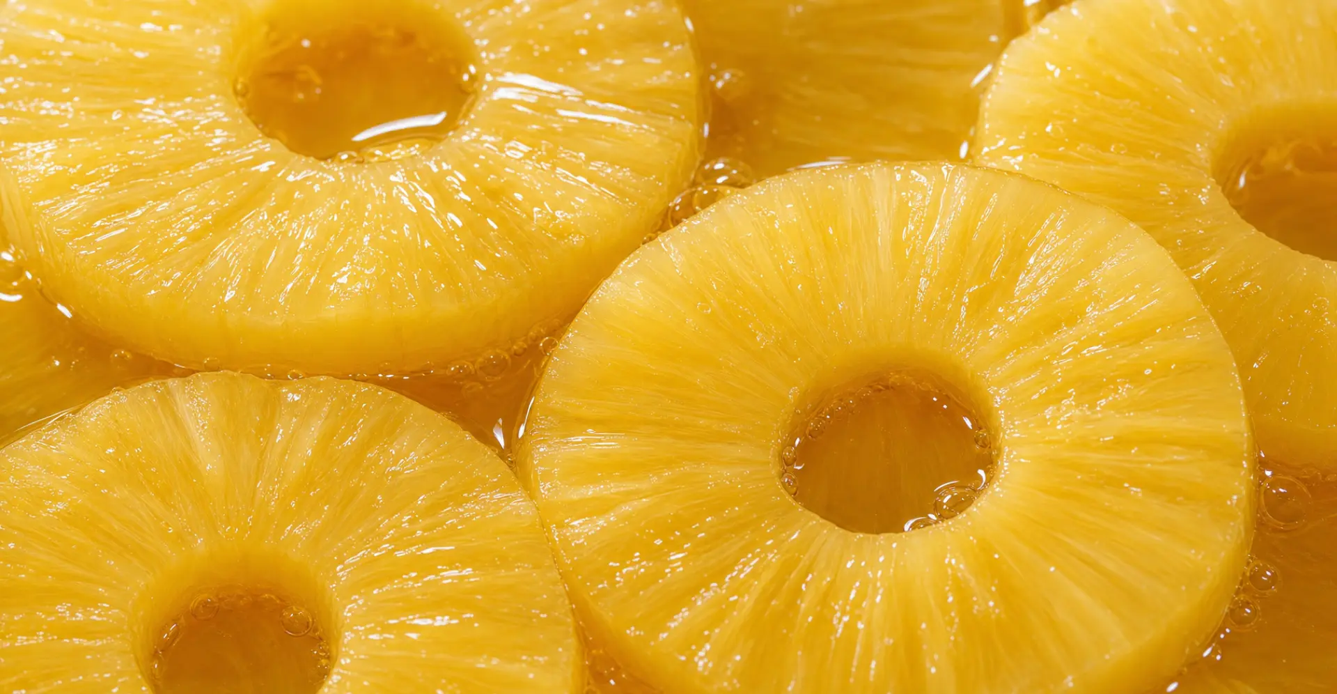 Sliced pineapple rings in light syrup